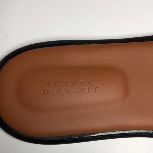 New Authentic Isabel Marant Beige and Black Slides - Picture 3 of 11